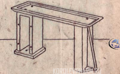 Рис. 73. Железобетонная станина и корыто токарного станка.